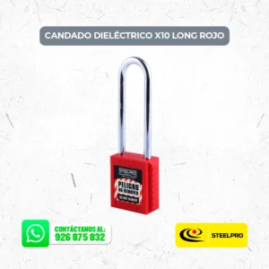 Candado Dieléctrico X10 Long Rojo