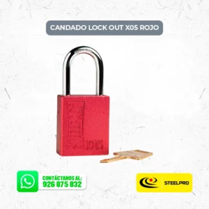 Candado Lock Out SteelPro X05 Rojo