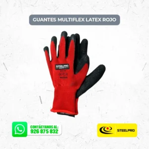 GUANTES MULTIFLEX LATEX ROJO