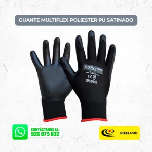 Guante Multiflex Poliester PU Satinado