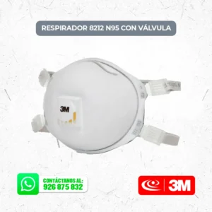 Respirador 8212 N95 3M con válvula de exhalación