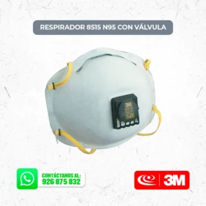 Respirador 8515 N95 3M con válvula de exhalación