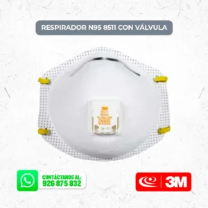 Respirador N95 8511 con válvula de exhalación