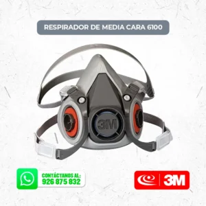 Respirador de media cara 6100 3M